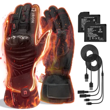 rideiron goat skin heated winter gloves
